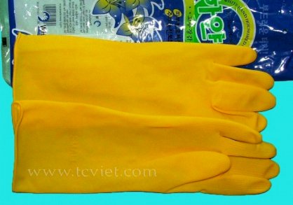 Găng tay cao su bảo hộ - Size M (vàng)