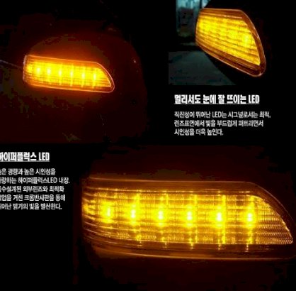 Ốp gương có đèn LED xe hyundai Santafe 