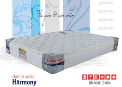 Nệm lò xo túi cao cấp Harmony Vạn Thành 120x200x30cm