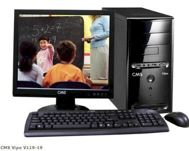 Máy tính Desktop CMS Vipo V119-19 ( Intel Atom 330 1.6GHz, RAM 1GB, HDD 160GB, VGA Onboard Intel GMA 950, PC DOS, không kèm màn hình )