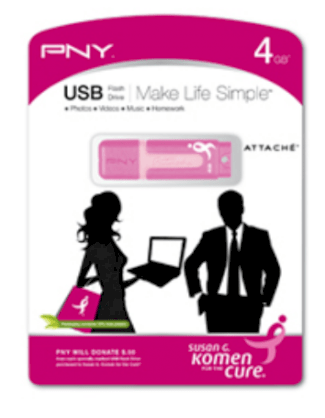 PNY Pink Ribbon Attache 4GB