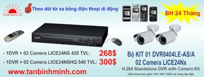 Bộ Combo Kis bao gồm DVR0404LE-AS/A