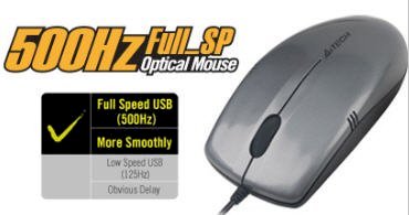 A4tech 500 Hz Full Speed Optical Mouse K3-630