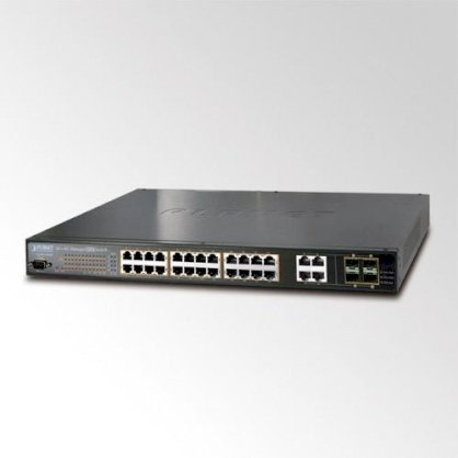 Planet SGSW-2840P 24-Port 10/100Mbps + 4G TP / SFP Combo PoE Managed Stackable Switch