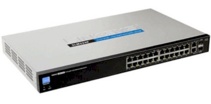 24-port 10/100 + 2-port 10/100/1000 Gigabit Smart Switch with 2 combo SFPs and PoE SLM224P