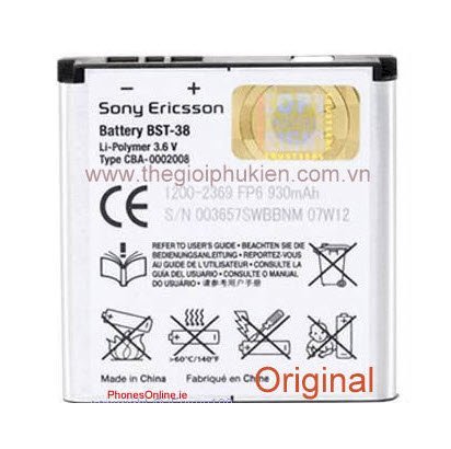 Pin Sony Ericsson BST-38 Original