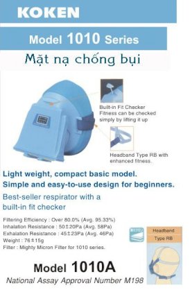 Mặt nạ chống bụi 1010 series