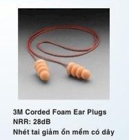Nhét tai giảm ồn mềm có dây 3M