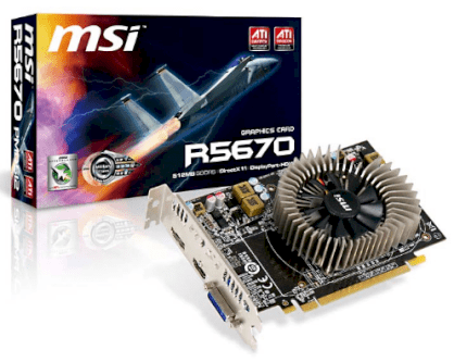 MSI R5670-PMD512 ( ATI Radeon HD 5670 , 512MB, 128-bit , GDDR5 , PCI Express x16 2.1 )