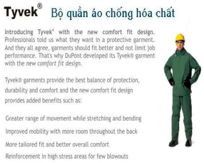 Bộ quần áo chống hóa chất Tyvek-01