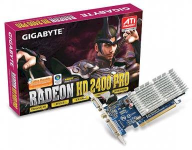 Gigabyte GV-RX24P256HE (ATI Radeon HD 2400, 256MB GDDD2, 64-bit, PCI Express 2.0 x16)