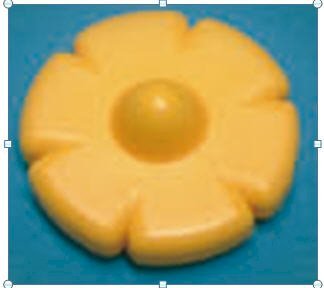 Tem cứng hình bông  hoa (mầu vàng) HD298