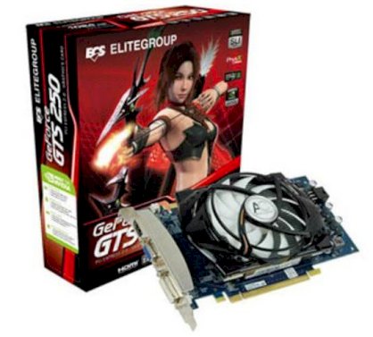 ECS  NGTS250-1GQU-F ( NVIDIA GeForce GTS250 , 1024MB , 256-bit , GDDR3 , PCI Express 2.0 )