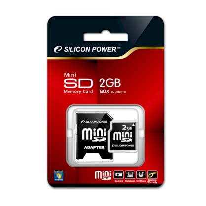 Silicon Power miniSD Card 80X 2GB ( SP002GBSDM080V10-SP )