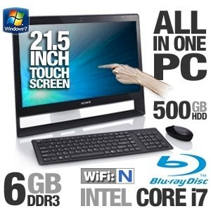 Máy tính Desktop SONY VAIO J Series VPCJ118FX/B All-in-One Desktop PC (Intel Core i7 620M 2.66GHz, RAM 6GB, HDD 500GB, VGA NVIDIA GeForce 310M, Màn hình 21.5inch TouchScreen, Windows 7 Home Premium)