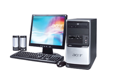 Máy tính Desktop Acer Aspire T180-UA380A Destop Pc (AMD Athlon 64 3800+ 2.4 GHz, RAM 1GB DDR II SDRAM, HDD 160 GB, VGA nVidia GeFoce 6100, không kèm theo màn hình)