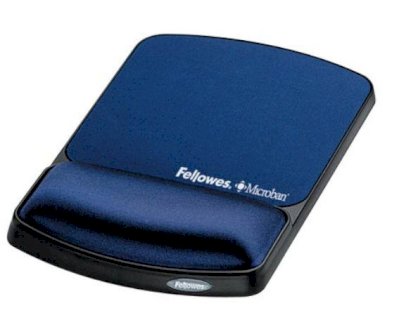 Fellowes Mouse Pad / Wrist Support with Microban Protection 02 (Blue)