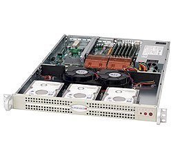 Supermicro SuperServer 6015C-NiB (Black) (Dual Intel 64-bit Xeon Quad Core or Dual Core, DDR2 Up to 48GB, HDD 3 x 3.5", 520W)