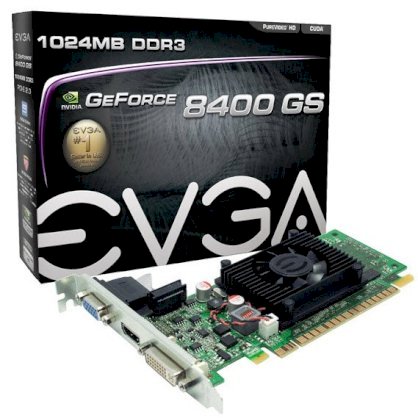  EVGA GeForce 8400 GS DDR3 ( 01G-P3-1302-LR ) (NVIDIA GeForce 8400 GS, 1GB , 64-bit , GDDR3, PCI Express 2.0 x16 )  