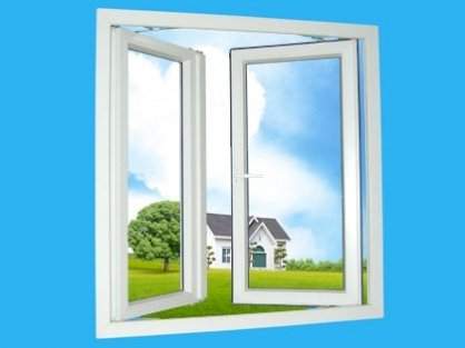 Cửa sổ uPVC hai cánh mở quay Thiên Thanh Window