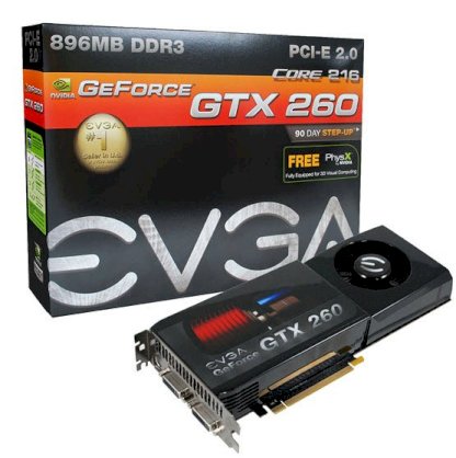 EVGA GeForce GTX 260 Core 216 - 55nm ( 896-P3-1255-AR ) ( NVIDIA GeForce GTX 260 , 896MB , 448-bit , GDDR3, PCI Express 2.0 x16 )