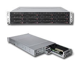 Supermicro SuperServer 2U 6026TT-GTRF (Black) (Intel Xeon 5600/5500, DDR3 Up to 192GB, HDD 6 X Hotswap, 1400W)