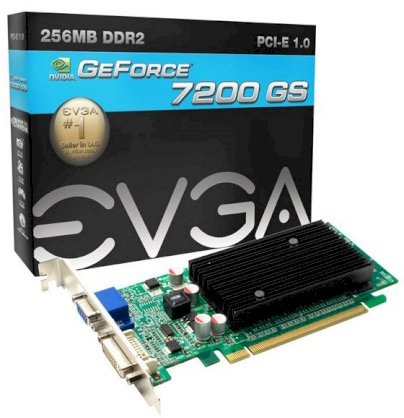 EVGA GeForce 7200 GS ( 256-P2-N711-LR ) ( NVIDIA GeForce 7200GS , 256MB , 64-bit , GDDR2, PCI Express x16 )