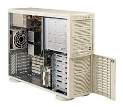 Supermicro SuperServer 7042S-iB (Black) (Dual Intel Xeon 2.8 GHz, Up to 4GB DDR, 7 x IDE Drive Carriers, 420W)
