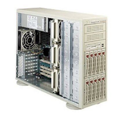 Supermicro SuperServer 7043P-8RB (Black) (Dual Intel Xeon, Up to 16GB DDR, 10 x 3.5" Hot-swap, 600W) 