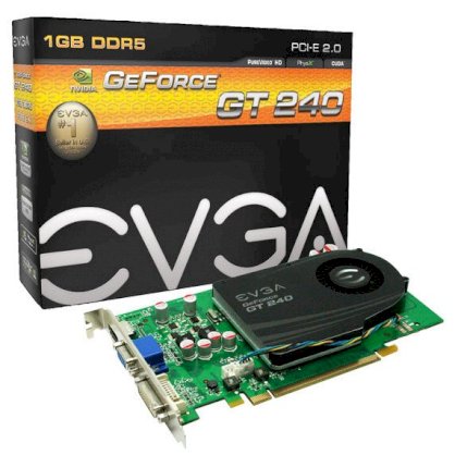 EVGA GeForce GT 240 ( 01G-P3-1246-LR ) ( NVIDIA GeForce GT 240 , 1GB , 128-bit , GDDR5, PCI Express 2.0 x16 ) 