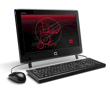 Máy tính Desktop Compaq Presario All-in-One CQ1-1200 Desktop (Intel® Atom™ Processor D525 1.8GHz, RAM 2GB, HDD 320GB, VGA GMA3100,  Windows® 7 Home Premium, LCD Hp 18.5inch)