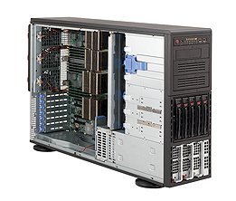 Supermicro SuperServer 4U 8046B-TRF (Black) (Quad Intel Xeon 7500 , DDR3 Up to 512GB, HDD 5 X Hotswap, 1400W)