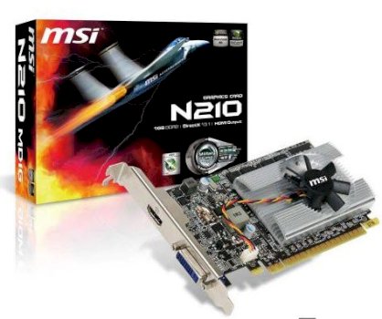 MSI N210-MD1G ( NVIDIA GeForce 210 , 1024Mb, 128 bits , GDDR2 , PCI Express x16 2.0  )