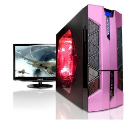Máy tính Desktop CyberPower H67 Configurator Pink Color (Intel Core i3-2120 3.30 GHz, RAM 4GB, HDD 1TB, VGA ATI Radeon HD 5670, PC DOS, Không kèm màn hình)