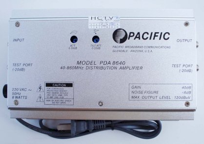 Bộ khuếch đại tín hiệu truyền hình cáp Pacific PDA8640