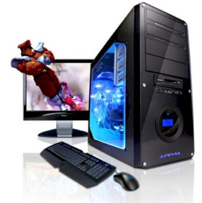 Máy tính Desktop Cyberpowerpc Howies 2010 Dream PC Black Color with Black Ring & Blue LED Fan (Intel Core i5-661 3.33 GHz, RAM 4GB, HDD 500GB, VGA NVIDIA GT 430, Windows 7, Không kèm màn hình)