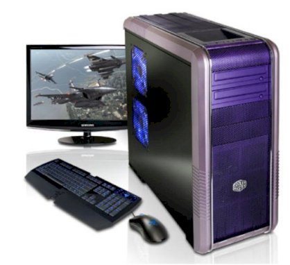 Máy tính Desktop Cyberpowerpc Gamer Ultra 3D 1500 Purple/Light Purple Color (AMD Phenom II X6 1075T 3.0GHz, RAM 8GB, HDD 1TB, VGA NVIDIA GTX460, ViewSonic 22inch 3D LCD, PC DOS)