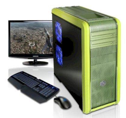 Máy tính Desktop Cyberpowerpc Gamer Xtreme SSD-X Light Green/Neon Green Color (Intel Core i7-990X 3.46GHz, RAM 12GB, HDD 1TB, VGA NVIDIA GTX560Ti, Windows 7, Không kèm màn hình)