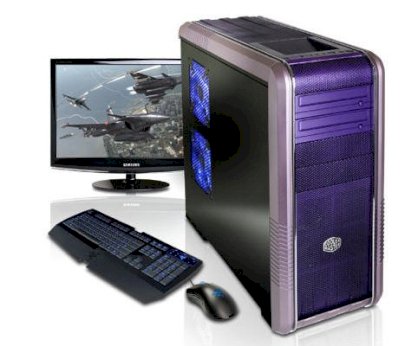 Máy tính Desktop CyberpowerPC Power Video XE Purple/Light Purple Color (Intel Core i5-2400 3.10GHz, RAM 4GB, HDD 1TB, VGA NVIDIA GTS450, PC DOS, Không kèm màn hình)