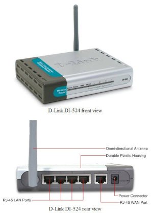 D-Link DL-524+A High Speed 2.4GHz (802.11g) Wireless Router (4 Port) 