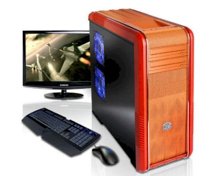Máy tính Desktop CyberpowerPC Power Video XE Orange/Dark Orange Color (Intel Core i5-2400 3.10GHz, RAM 4GB, HDD 1TB, VGA NVIDIA GTS450, PC DOS, Không kèm màn hình)