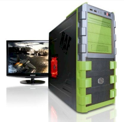 Máy tính Desktop Cyberpowerpc Mega Special II Green Color (AMD Phenom II X4 925 2.80 GHz, RAM 4GB, HDD 1TB, VGA ATI Radeon HD 5670, PC DOS, Không kèm màn hình)