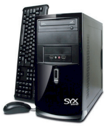 Máy tính Desktop SYX Venture VXP3B (Intel Pentium Dual-Core E5800 3.20GHz, RAM 3GB, HDD 500GB, VGAIntel Graphics Media Accelerator 4500, Windows 7 Professional 32 Bit, Không kèm màn hình)