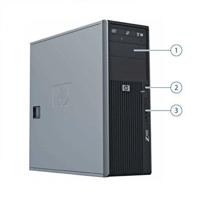 HP Z400 Workstation W3550 (Intel Xeon W3550 3.06 GHZ, RAM 4GB (2x2GB), HDD 1TB , DVD-RW, Windows 7 Professional 64-Bit) (VS933AV)