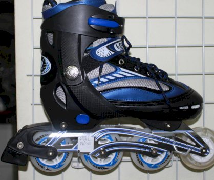 Giầy trượt patin Inline Skate có đèn 0835 xanh