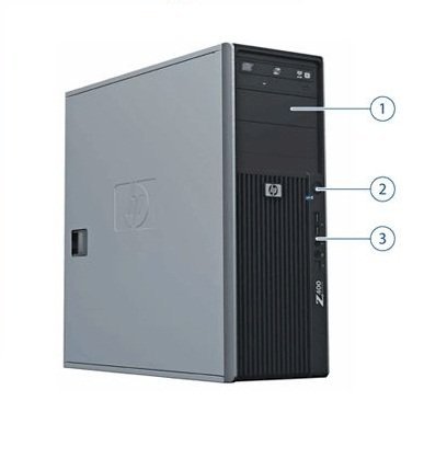HP Z400 Workstation W3505 (Intel Xeon W3505 2.53 GHz, RAM 2GB, HDD 500GB, DVD-RW, Windows 7 Professional 32-Bit) (VS933AV)