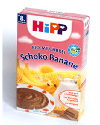 Bột sữa dinh dưỡng Hipp siêu sạch Chuối-sôcôla 250gr (8m+) DD04