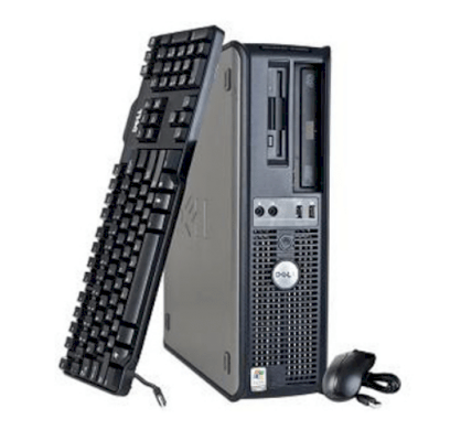 Máy tính Desktop Dell optiplex GX 755 (Intel Core 2 Quad E9300 2.5Ghz, RAM 2GB, HDD 320GB, VGA Intel GMA X3100, Win XP Home, Không kèm màn hình)