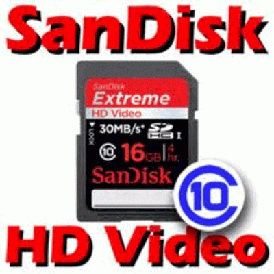 SanDisk SDHC Extreme HD 16GB (Class 10) 