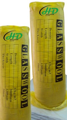 Bông thủy tinh Glass Wool có giấy bạc 1 mặt HD01